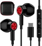 TITACUTE Galaxy S21 Ultra Earphones, USB C Headphones with Mic Magnetic in Ear Wired Earbuds with Microphone Noise Canceling Stereo Headphone for Samsung S22 S20 FE A33 A53 Z Flip4 Pixel 7 Pro Oneplus