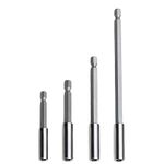 4pcs Electric Drill Screwdriver Extension, Quick Release Magnetic Drill Bit Holder with 1/4" Hex Shank for Drill and Handheld Driver (60/75/100/150mm)