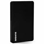 SUHSAI External Hard Drive USB 2.0 Hard Disk Storage and Backup Portable Hard Drive Memory Expansion - Ultra Slim 2.5 inch HDD Compatible with PC, MAC, Laptop, Desktop, Chormebook (200GB, Black)