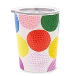 kate spade new york Small Insulated Coffee Cup with Lid, Double Walled Stainless Steel Mug, 12oz Coffee Tumbler (Mini Golf)