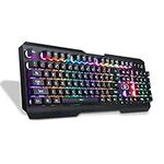 Redragon K506 Centaur 7-Color Rainbow Backlit Full-Size Gaming Keyboard With Numeric Keypad (Black)