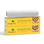 Orgienic Food Wrapping Paper Roll 20 Meters | Butter Paper | Greaseproof & Oil Resistant | FDA Certified 100% Food Safe | for Home, Bakeries, Cafes & Restaurants (Pack of 2)