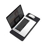 TOMATUS Non-Slip Desk Pad, Waterproof PVC Leather Desk Table Protector, Ultra Thin Large Mouse Pad, Easy Clean Laptop Desk Writing Mat for Office Work/Home/Decor (Black, Pack of 1)