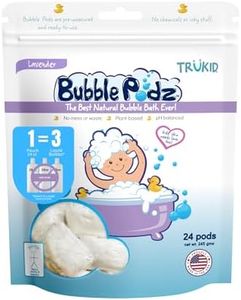 TruKid Bubble Podz Bubble Bath for Baby & Kids, Gentle Refreshing Bath Bomb for Sensitive Skin, pH Balance 7 for Eye Sensitivity, Natural Moisturizers and Ingredients, Lavender (24 Podz)