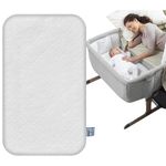 Brillars Baby Crib Mattress Fits/Compatible to Next to Me Cot Bed Replacement - Bedside Toddler Infant Bed Foam Mattress - Hypoallergenic & Removable Cover (83 x 50 x 5cm)