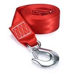 Trailer Winch Strap - Heavy Duty Winch Strap with Durable Hook - Tow Strap Ropes for Car Vehicles, Trailer Boat, Jetski - Towing Winch Strap Accessories - 3300 lbs Load Capacity