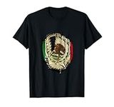 Mexican League Baseball Béisbol Glove with Mexican Flag T-Shirt