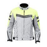 TVS Racing Aegis 3-Layer Riding Jacket for Men-All Weather Adaptability, CE Level 2 Armour Protection-Premium Bike Jackets for Bikers (Neon-L)