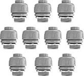 EBOKA 3/4-in Nonmetallic Liquid-Tight 180-Degree Electrical Conduit Connector Fitting, UL Listed PVC Conduit Fitting 3/4'' (10 Packs) (10)