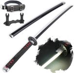 Cold Blade Light Up Sword Tanjiro Sword - Rechargeable, 40 Inch Plastic Anime Replica Light Up Katana with Belt & Stand - Tanjiro Sword