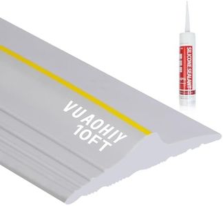 VUAOHIY Universal Garage Door Bottom Threshold Seal Rubber Strip with Adhesives, DIY Weatherproof Weather Stripping Replacement (10FT, Gray)