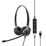 Sennheiser Consumer Audio SC 660 USB ML (504553) - Double-Sided Business Headset | For Skype for Business | with HD Sound, Ultra Noise-Cancelling Microphone, & USB Connector (Black)