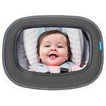 Munchkin Baby In-Sight Car Seat Mirror | Wide Angle Baby Car Mirror for Rear Facing Babies & Toddlers | 100% Shatterproof & Crash Tested Child Car Mirror |Baby Essential Travel & Baby Car Accessories