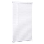 LOTUS & WINDOWARE Cordless Mini Blind, 1" Vinyl Slats, 27" Wide x 84" Long - White, Window Blinds for Home and Office, Interior Door Blinds - Light Filtering