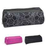 Fashion Stationery Pencil Case Large Pencil Cases for Girls Boys Teenagers Kids Students Adult Football Black Big Capacity 2 Zip Compartment Back to School Pouch