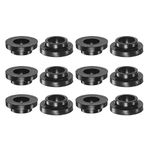 HARFINGTON 12pcs Flanged Sleeve Bearings 6.2mm Bore 8.2mm OD 4mm Length Nylon Bushings for Shaft, Black