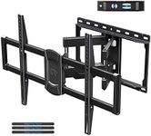 Mounting Dream TV Wall Mount Bracket Swivel and Tilt for Most 42-75 inch Flat & Curved Screen TVs up to VESA 600x400mm and 45.5 KG, Ultra Strong Dual Arms Full Motion TV Bracket MD2617-03