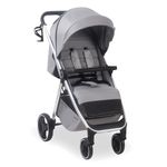 My Babiie MB160 Pushchair – from Birth to 4 Years (22kg), 4-Wheel Suspension, Large Basket, XL Canopy, Foldable, Compact, Stroller with Footmuff, Cup Holder, Rain Cover – Grey Tropical