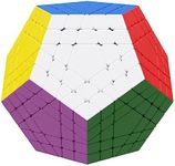 Willking Gigaminx stickerless 12 Sided Cube Megaminx 5x5 Layer Speed Cube Gigaminx 5x5 Puzzle Cube