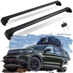 Lockable Cross Bars Roof Racks for Ford Explorer 2020-2024 2025, Deepace Heavy Duty Anti-Theft Cross Rails for Rooftop Cargo Carrier Bag Luggage Kayak Bike Snowboad