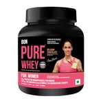 BON PURE WHEY Designed For Today'S Women,1 Kg|Muscle Recovery,Bone Strength,Menstrual Health And Holistic Well-Being|Folic Acid For Menstrual Health (Pack Of 1,Powder,1 Count,28 Servings)