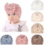 Newborn Turban Hats for Baby Girls Soft Cute Beanie Gift Newborn Knotted Turbans Headband Cap