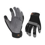 Vgo 1Pair Safety Work Gloves,Builder Gloves,Gardening Gloves,Light Duty Mechanic Gloves(L,Black,SL7584)