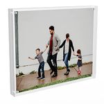 Sezanrpt 8x10 Picture Frame, Acrylic Photo Frame for Love Memories, Family Happiness, Pet Pictures, Stamps Collection, Cash, Specimen Display, Two 8x10 Acrylic Block in 12mm + 12mm