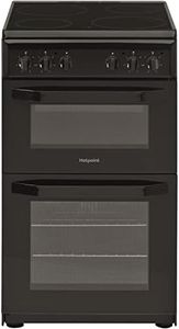 Hotpoint 50cm Double Cavity Electric Cooker - Black