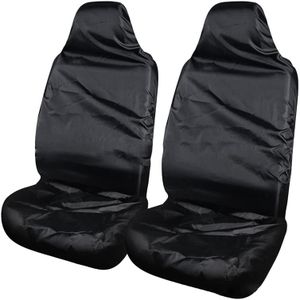 AIMALL 2PCS Universal Waterproof Car Front Seat Covers Protector, Throw Over Style with Headrest Protection for Cars, Vans, and SUVs