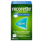 Nicorette Gum, Extreme Chill Mint, 2 mg, 105 Count