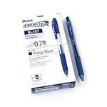 Pentel EnerGel X Retractable Liquid Gel Rollerball Pen, 0.7mm Medium Point, Navy, Box of 12