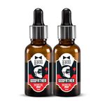 Beardo Godfather Lite Beard and Moustache Oil (30 ml x Pack of 2) | Beard Oil for men | Non-Sticky, Light; Almond Oil, Aloe vera, Vitamin E, Shiny Nourished Beards