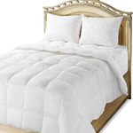 Luxurious Cotton Sateen Comforter - Cozy and Comfortable Queen Size Comforter - 300 Thread Count - Swiss Dot Design - (86 x 86)