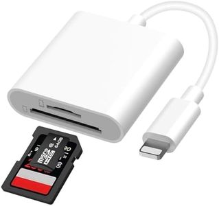 Lettore di Schede SD per iPhone iPad,Lettore di Schede SD 2 in 1 con 2 Slot per Micro SD/SD/TF, Adattatore SD per Schede di Memoria Fotocamera,Card Reader per i-Phone 14 13 12 13 11 X XS/XR/8/7/Pad