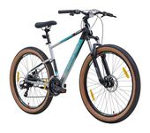 Hero Enzo 29T Mountain Geared Bicycle for Mens | 21 Speed | Dual Color Combination | Frame:18 Inches | Ideal for Mens (Black-Grey)