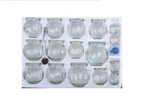 R A Products Hijama Glass Cups - 16 Pieces (White)