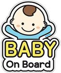 GEEKBEAR Baby on Board Sticker for Cars - Baby on Board - Baby on Board Magnet for Car - Baby on Board Sign - Baby on Board Decal - Cute and Funny Baby in Car Sticker for Cars