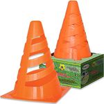 Thin Air Brands Agility Training Sport Cone 12 Pack - for Soccer, Sports, Events, School, or Field Markers - for Kids and Adults, Orange