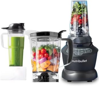 Nutribullet 1000W Combo Blender, USA #1 Mixer, Grinder, Smoothie Maker, Food Processor, "The Original Nutribullet", 3 Unbreakable Jars, 1.6L Extra Large Pitcher & Tamper, 2yrs warranty (Dark Grey)