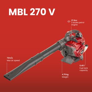 Mountfield Electric Leaf Blower – Lightweight, Powerful 270V