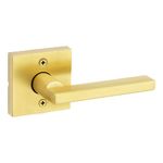 Weiser Halifax Satin Brass Door Handle, Reversible Half Dummy Lever, Non-Turning Interior Door Handles for Wardrobe, Closet Door & French Doors, Cabinet Handle/Cupboard Handles, Modern Home Décor