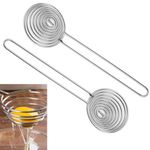 2 Pcs Egg Separator Egg Yolk, Food Grade Stainless Steel Yolk White Separator Tool, Long Handled Egg Yolk Separator Egg Separator for Baking Cake, Kitchen Gadget