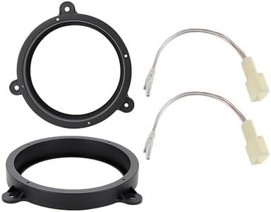 Car Speaker Adapter Spacer Rings + Speaker Wire Harness Kit Replacement for Toyota 2005-2018, Subaru 2008-2020, Mitsubishi 2000-2012 Front 6.5” Door Speaker Adapter Bracket Cable Wiring Connector