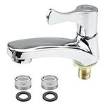 quiodok Bathroom Taps Modern Style Basin Faucet Single Lever Cold Water Sink Taps with Filter Single Cold Water Faucet for Kitchen Bathtub Washroom