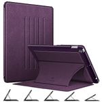 Fintie Magnetic Stand Case for iPad 9th / 8th / 7th Generation (2021/2020/2019) 10.2 Inch, [Multiple Secure Angles] Shockproof Rugged Soft TPU Back Cover, Auto Sleep Wake, Purple