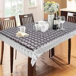 PRIMAH 6 Seater Tablecloth Wipe Clean PVC Tablecloths Oil-Proof/Waterproof Stain-Resistant Plastic Table Cover