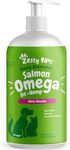 Zesty Paws Salmon Omega Oil Hemp for Dogs and Cats with Wild Alaskan Salmon Oil Omega 3 and 6 Fatty Acids with EPA DHA for Pets Supports Normal Skin Moisture and Immune System Function 32oz