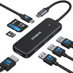 USB C Hub Multiport Adapter for MacBook Pro Air, 7 IN 1 USB C Dongle to HDMI Mac USB Adaptor,USB Type C Hub to 4K HDMI, 100W PD, 3 USB Ports,SD/TF for Surface, Dell XPS 13 15 and More