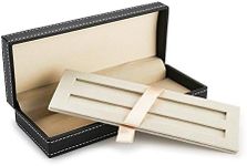 WoodRiver Black Faux Leather Pen Case w/Dual Sided Insert